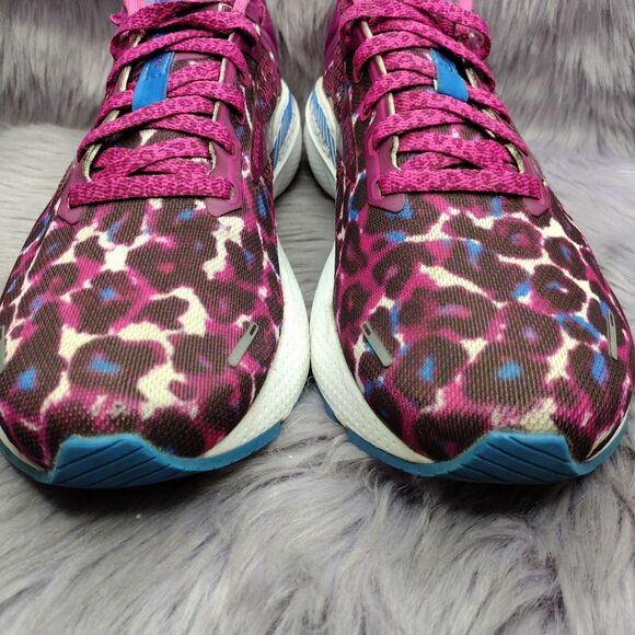 Brooks Adrenaline GTS 22 Running Sneakers Womens Size 10.5 Pink Leopard Cheetah - Picture 4 of 8